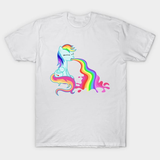 Pegasus Puking Rainbows T-Shirt by Starponys